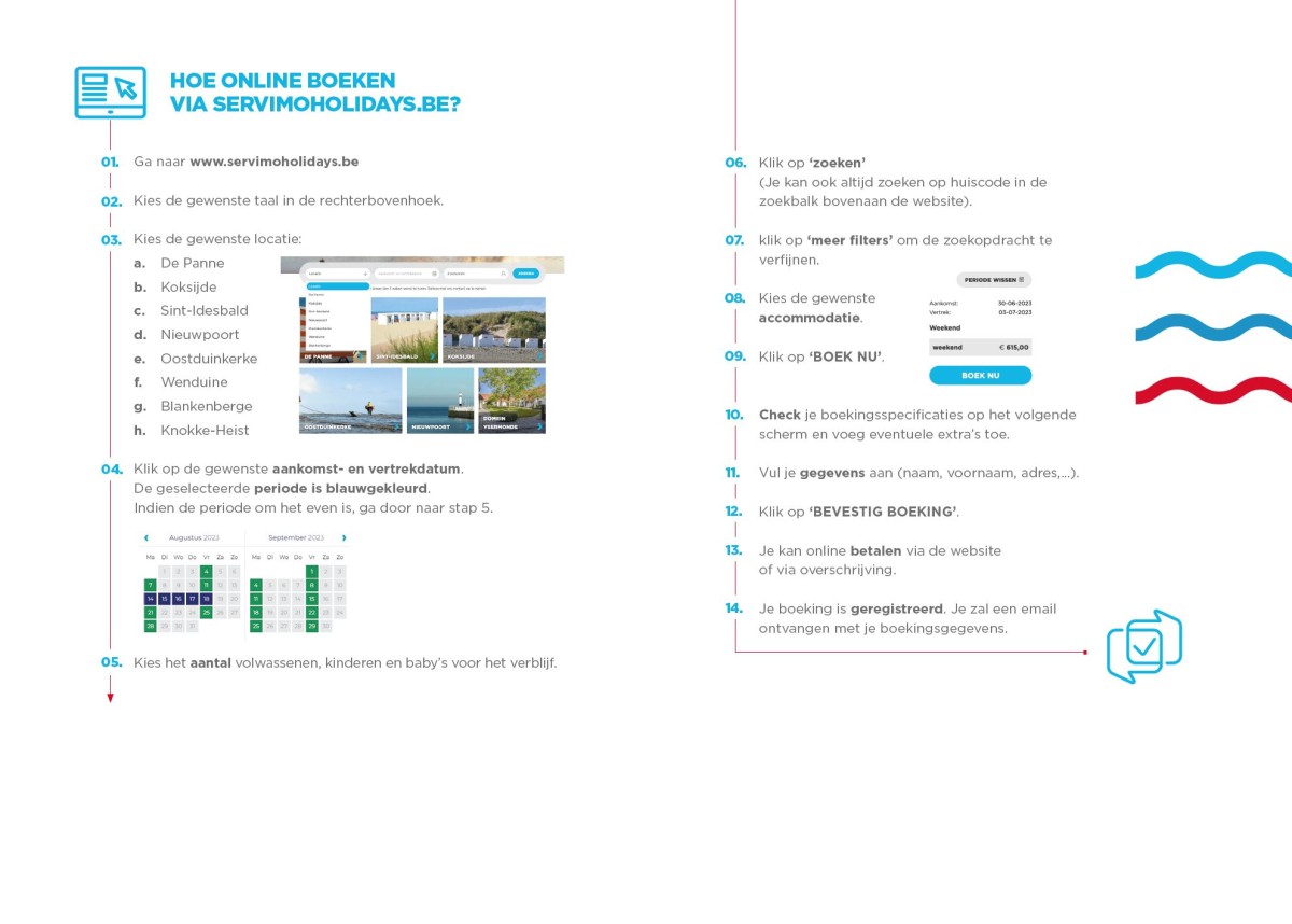hoe doe ik een online boeking via servimoholidays